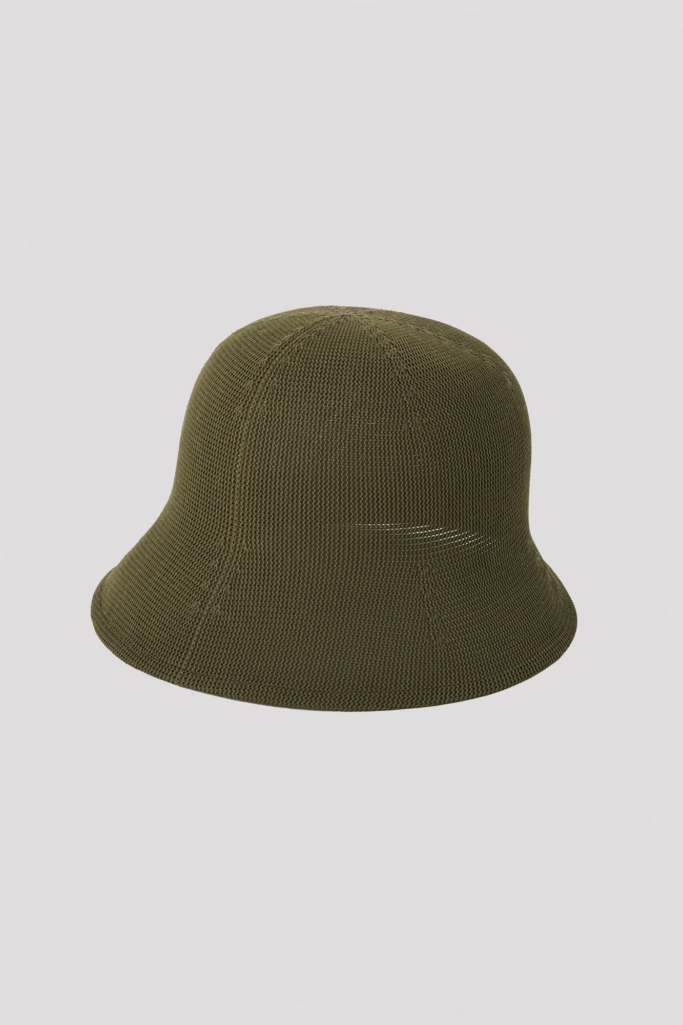 MESH KNIT ASYMMETRIC HAT - FERN GREEN