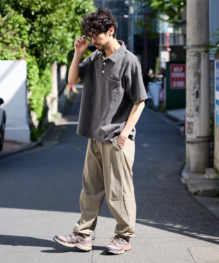 HEAVY WEIGHT/Heavyweight Pigment Short Sleeve Polo Shirt/T-shirt/10.5 oz