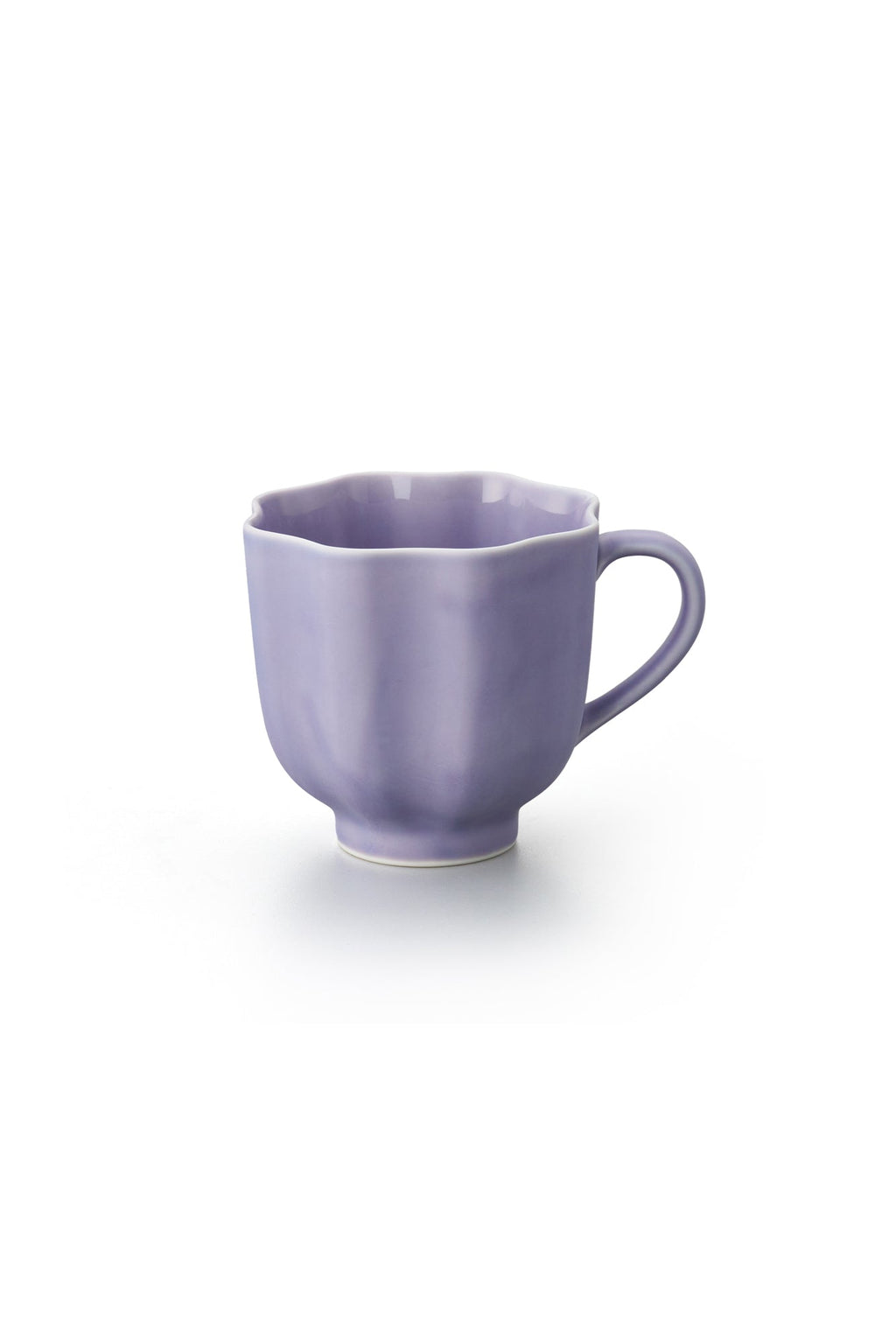 PORCELAIN POTTERY TEA MUG - LAVENDER FROST