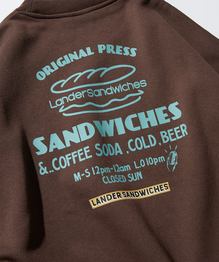 LANDER SANDWICHES×FREAK'S STORE/ Lander Limited Edition Big Silhouette Back Print Crewneck Sweat 【Limited Release】