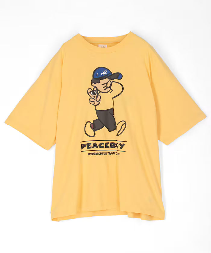 [May 22 12:00 Start of Sales] kaoyorinakami × FREAK'S STORE / Kaoyorinakami Special Order Peace Boy Tee