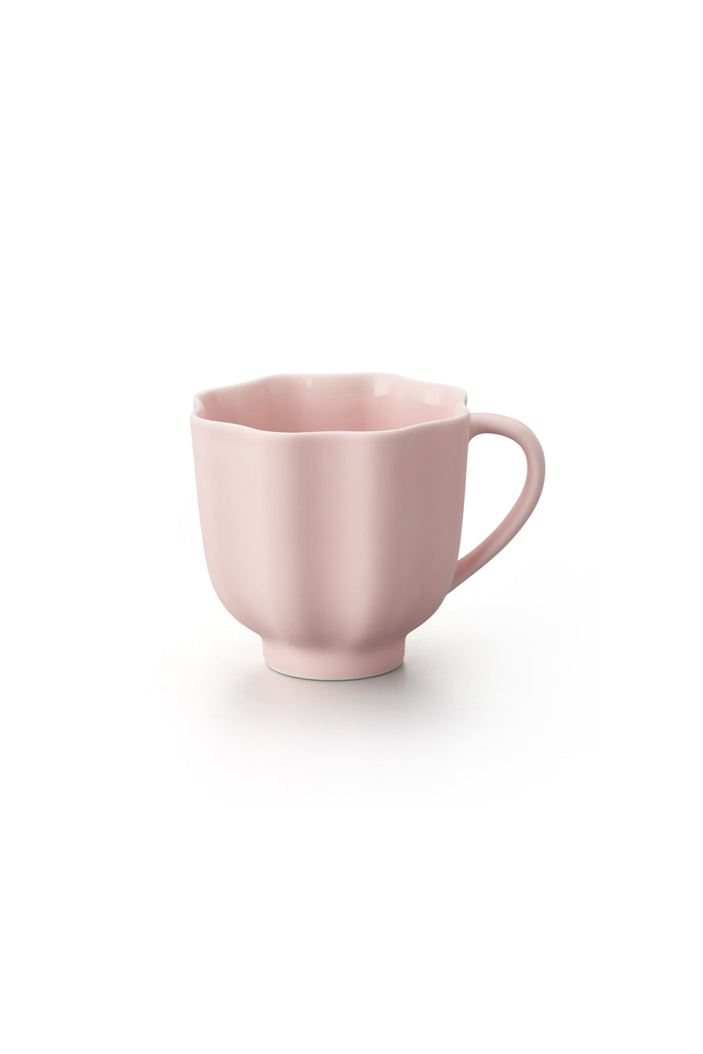 PORCELAIN POTTERY TEA MUG - EGGSHELL PINK