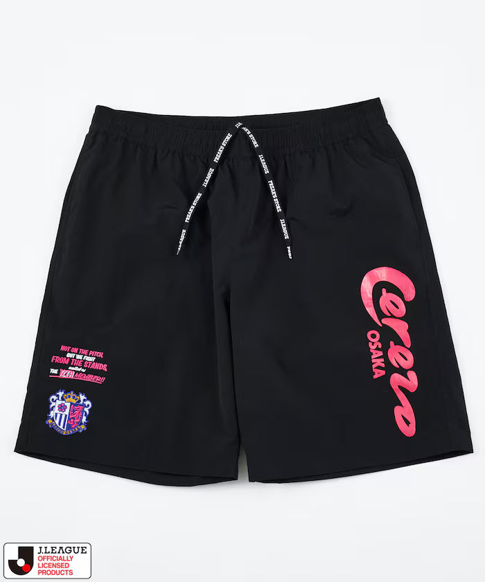[May 15 12:00 sale start] J.LEAGUE × FREAK'S STORE special order SUPPORTERS NYLON SHORTS [Cerezo Osaka] - Black