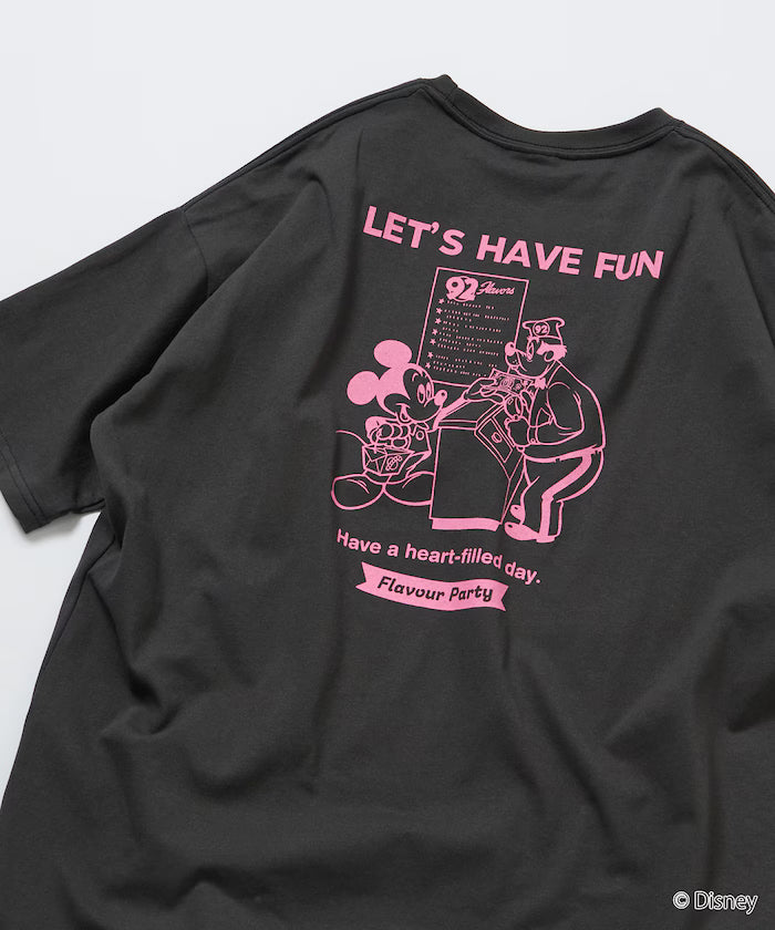 DISNEY Mickey Mouse Exclusive Big Silhouette Back Print T-Shirt / HAVE FUN 【Limited Edition】