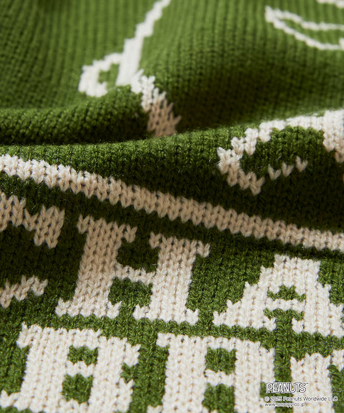 PEANUTS/Peanuts Exclusive Relaxed Fit Jacquard Crewneck Knit / Charlie Brown [Limited Edition]
