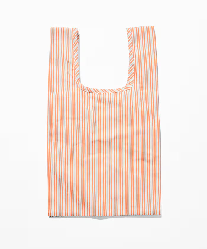 Stripe Print Canvas Market Bag