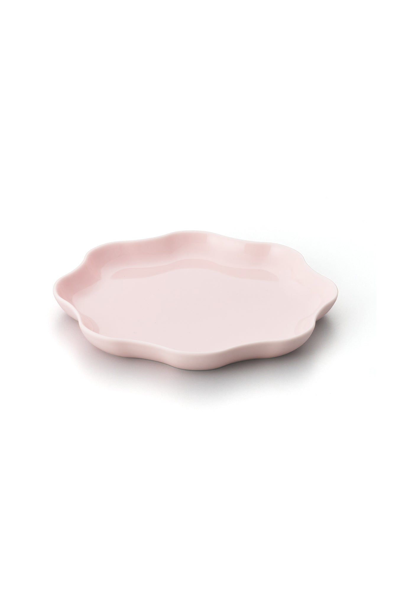 PORCELAIN POTTERY PLATE MEDIUM - EGGSHELL PINK