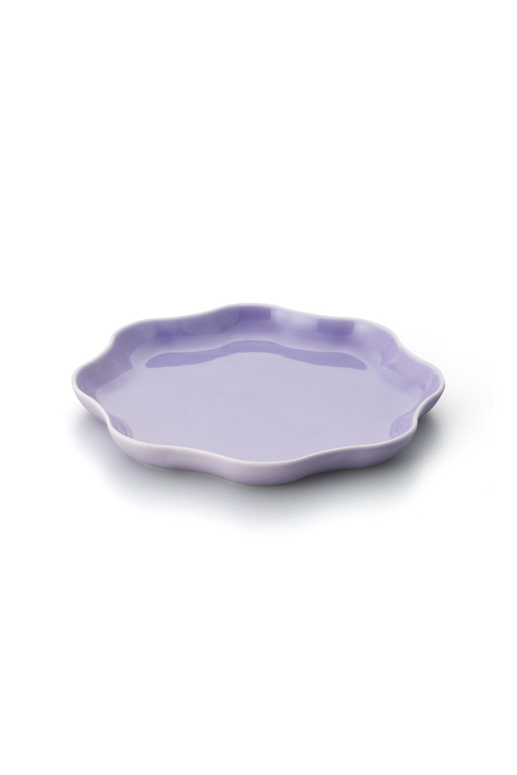 PORCELAIN POTTERY PLATE MEDIUM - LAVENDER FROST