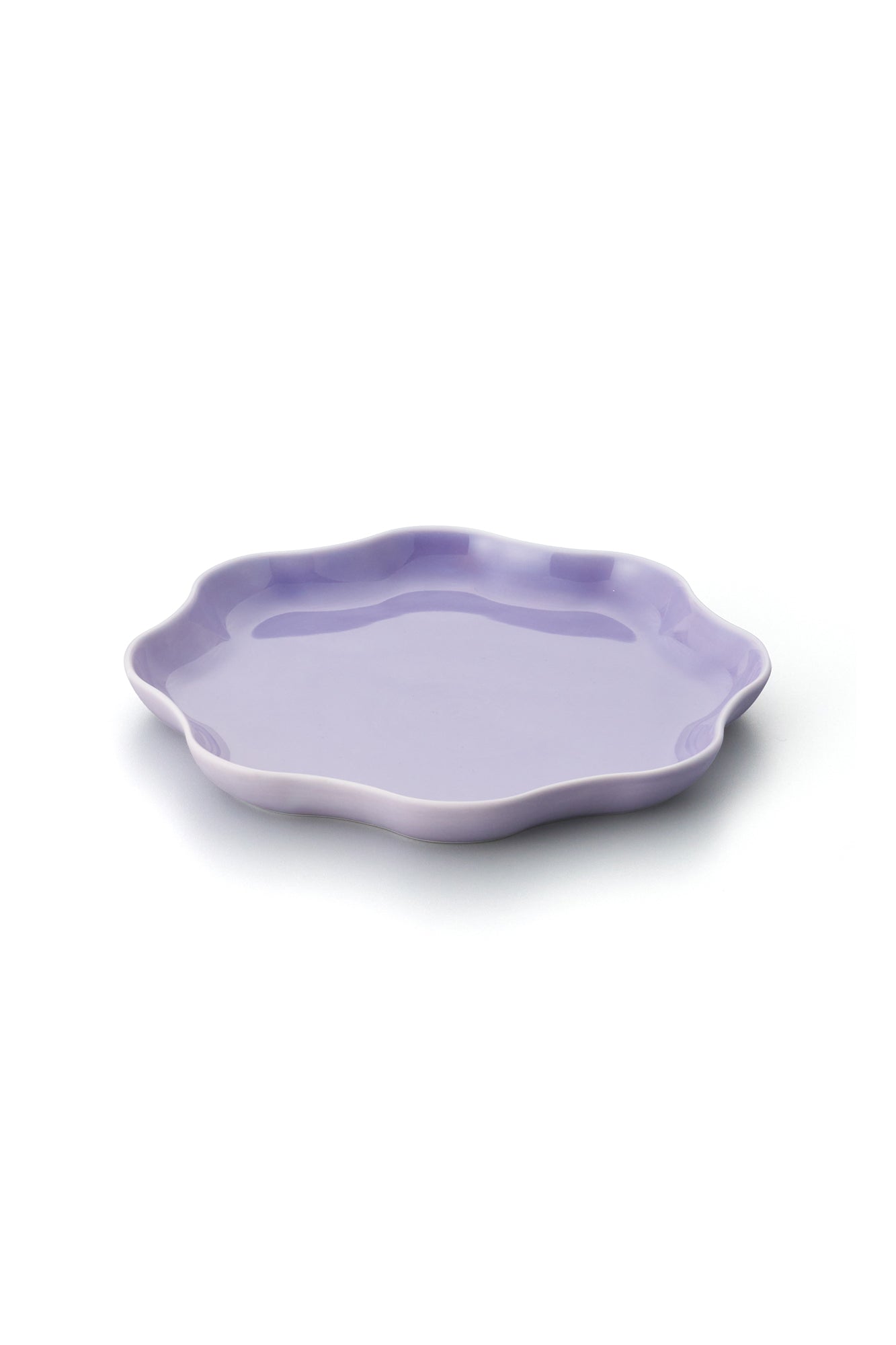 PORCELAIN POTTERY PLATE MEDIUM - LAVENDER FROST