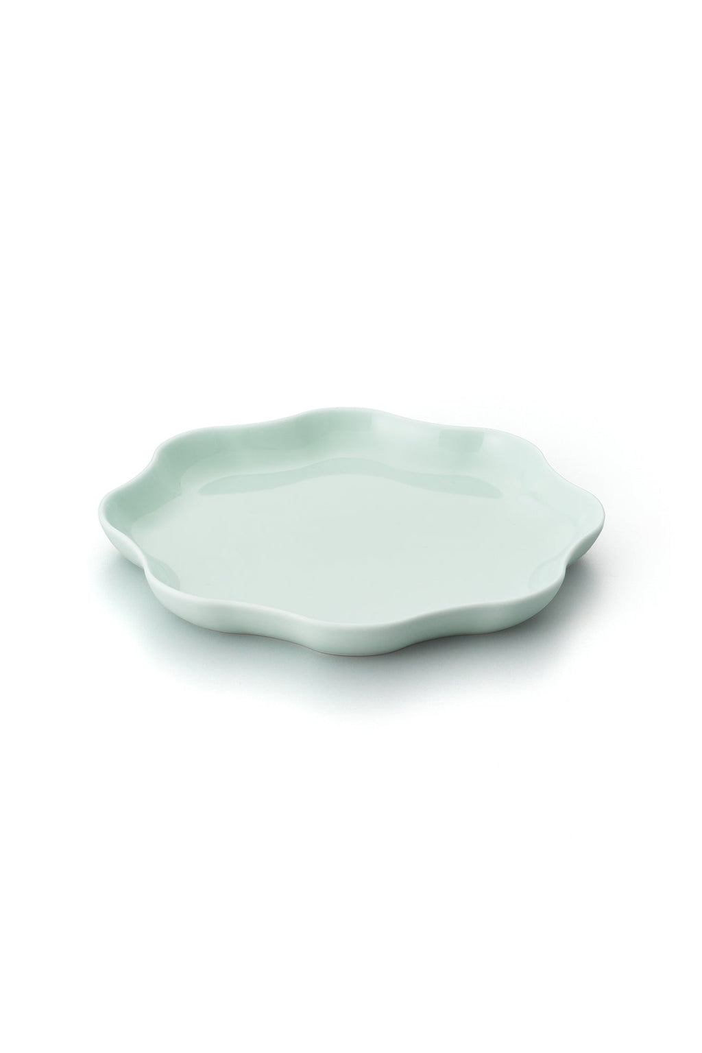 PORCELAIN POTTERY PLATE MEDIUM - CLEARLY AQUA