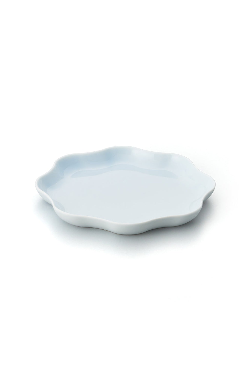 PORCELAIN POTTERY PLATE MEDIUM - OPALIN BLUE