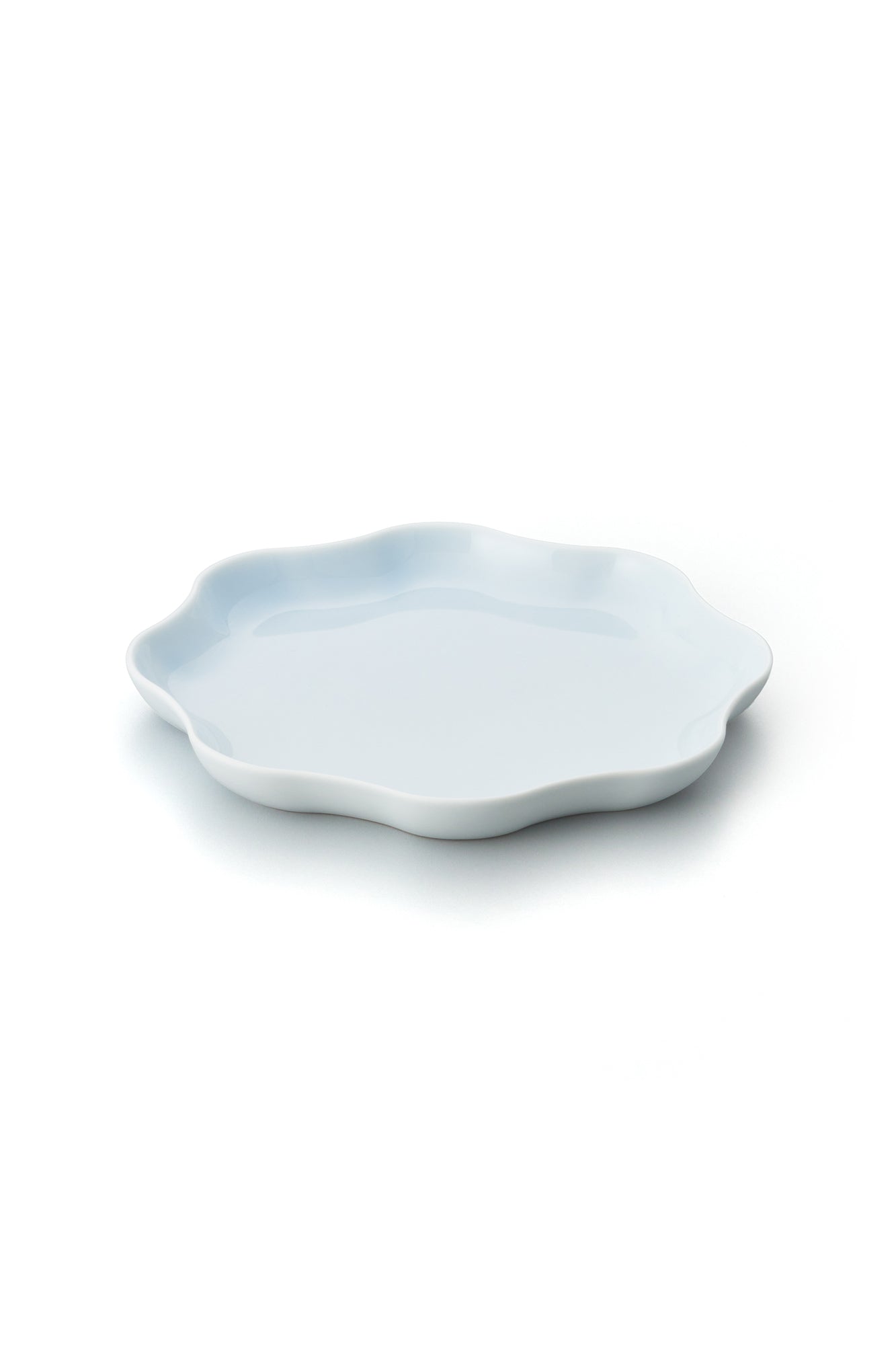 PORCELAIN POTTERY PLATE MEDIUM - OPALIN BLUE