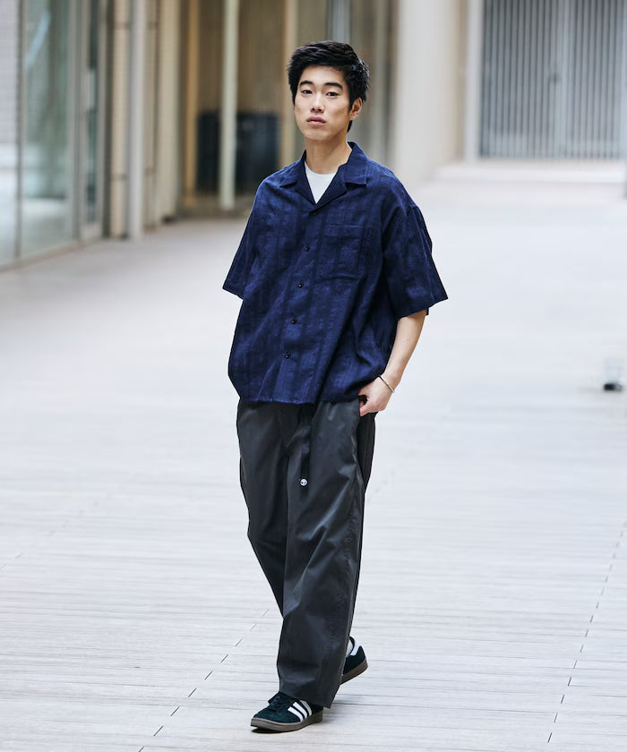 Relaxed Fit Allover Jacquard Open Collar Shirt [Limited Edition]