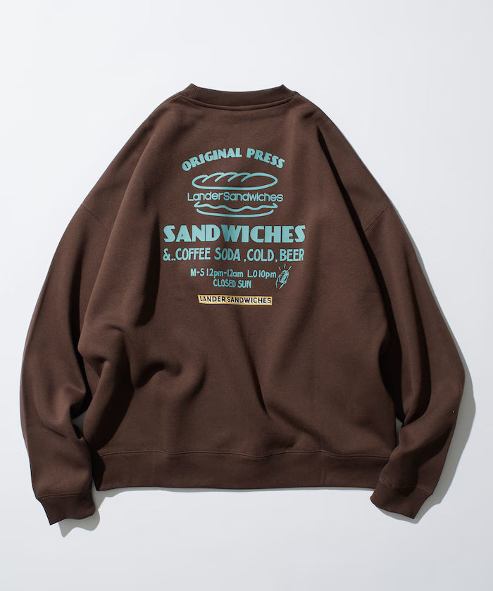 LANDER SANDWICHES×FREAK'S STORE/ Lander Limited Edition Big Silhouette Back Print Crewneck Sweat 【Limited Release】