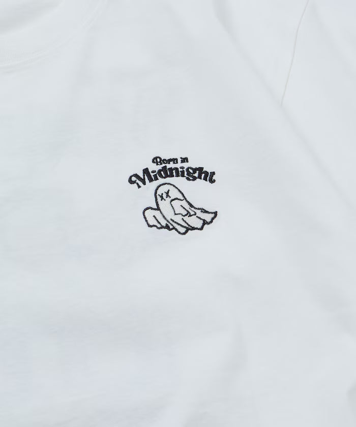 Relaxed Fit Back Embroidery Design Crew Neck T-Shirt / Midnight [Limited Edition]