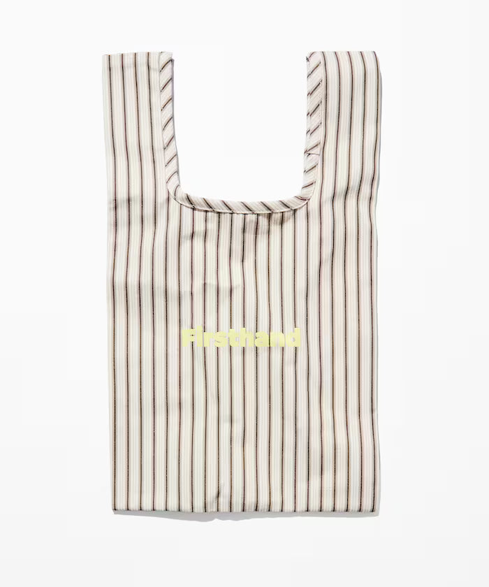 Stripe Print Canvas Market Bag