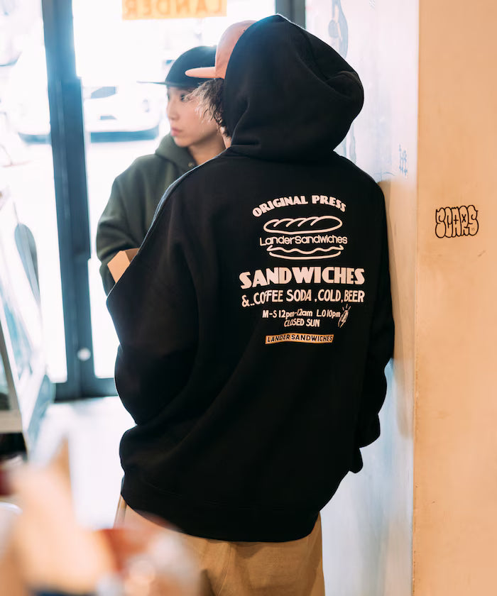 LANDER SANDWICHES×FREAK'S STORE/LANDER Limited Big Silhouette Back Print Sweat Hoodie 【Limited Release】