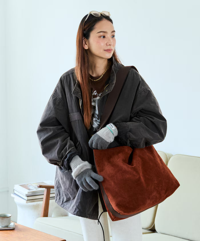 Custom ECO SUEDE SHOULDER BAG Eco Suede Shoulder Bag