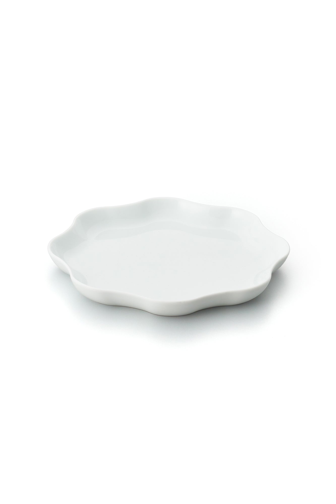 PORCELAIN POTTERY PLATE MEDIUM - WHITE