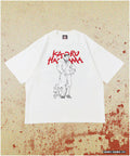 [June 12 12:00 Start of Sales] Baki 'Kaoru Hanayama/Yakuza Stand' Print Crew Neck T-shirt - White