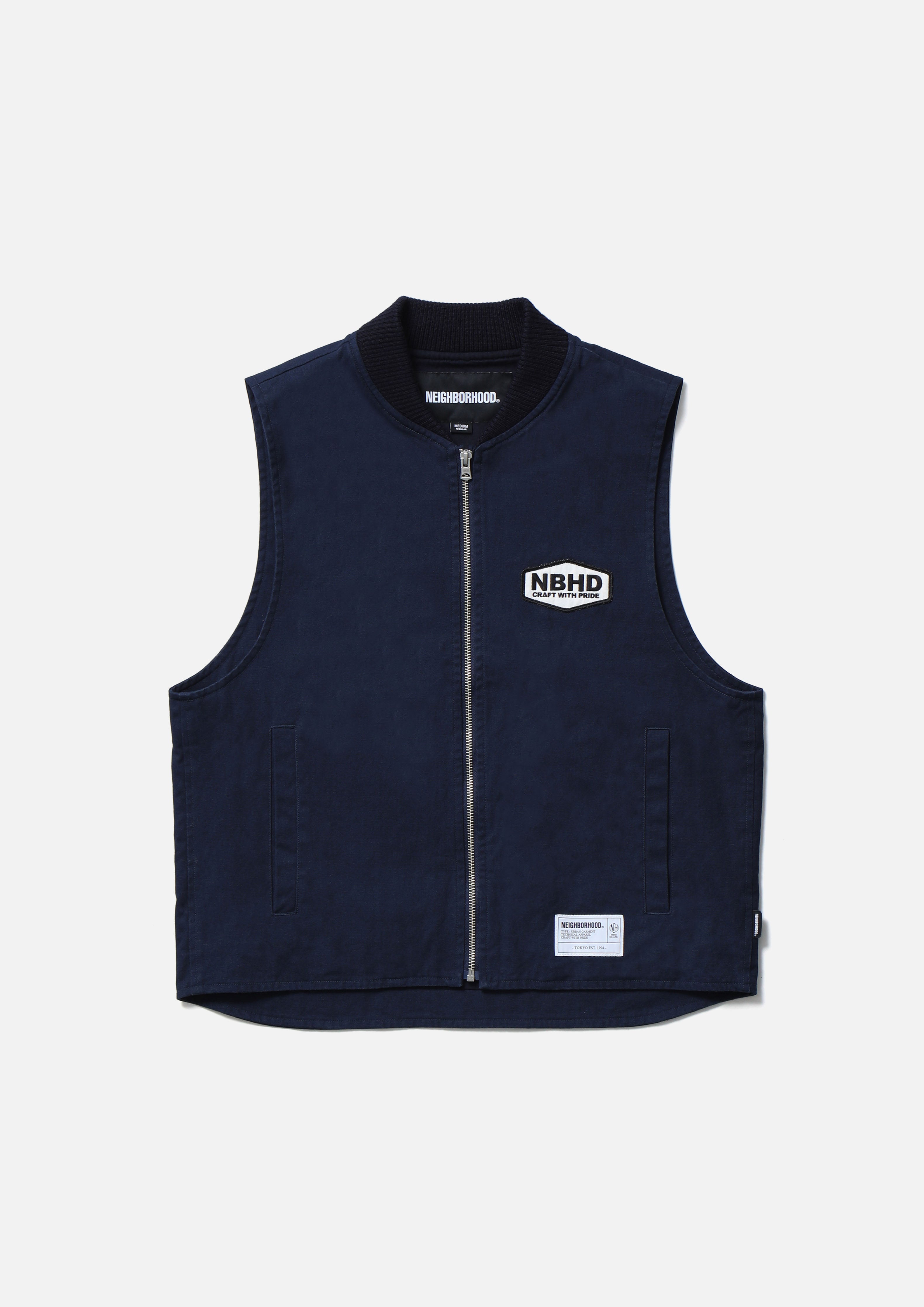 Zip Work Vest - NAVY
