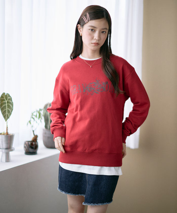 Organic Cotton Animal Logo Print Sweat / CAT / Relaxed Fit / French Terry Sweat