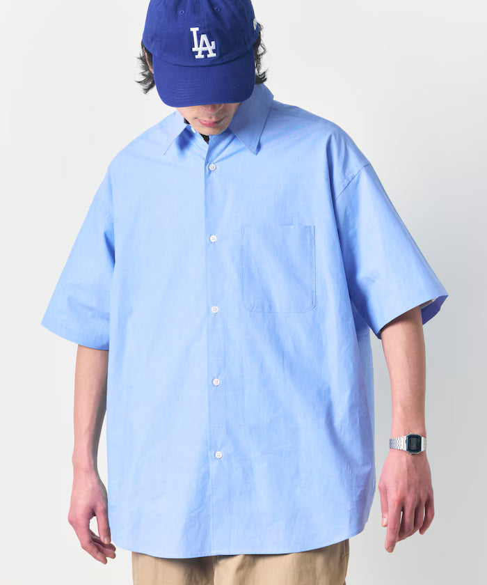 Relax Fit Relaxed Fit Short Sleeve Regular Collar Shirt [Limited Edition] - Sax Blue