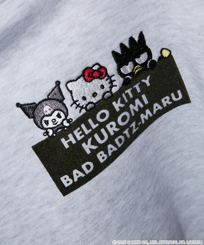 "SANRIO/Sanrio" Flock & Embroidery Art Sweat