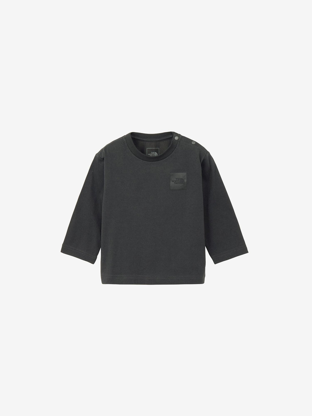 Long Sleeve Small Square Logo Tee (Baby) - Asphalt Gray