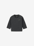 Long Sleeve Small Square Logo Tee (Baby) - Asphalt Gray