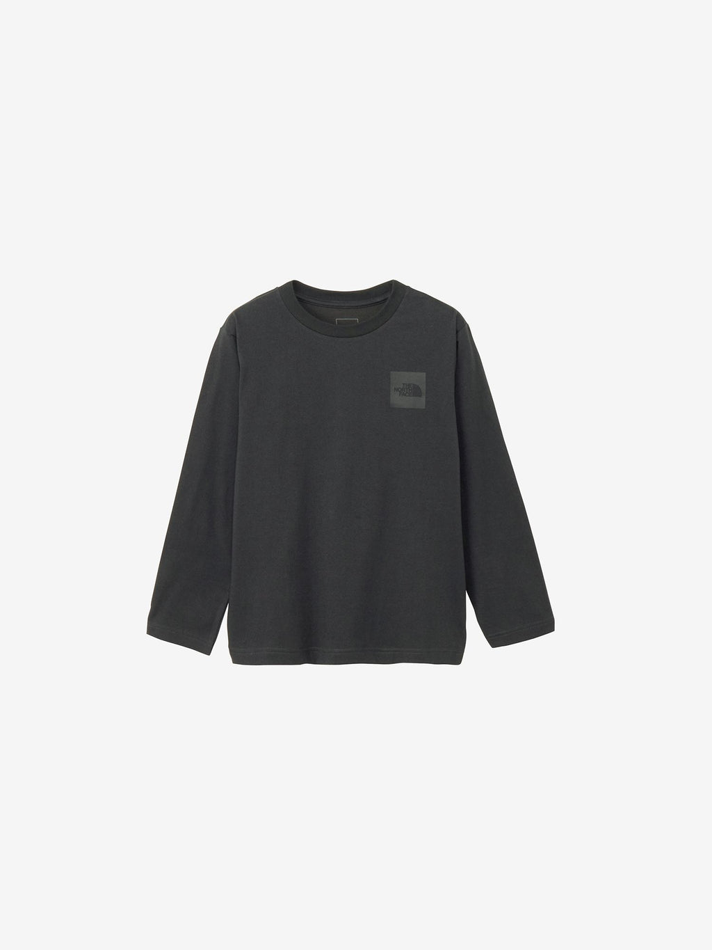 Long Sleeve Small Square Logo Tee (Kids) - Asphalt Gray