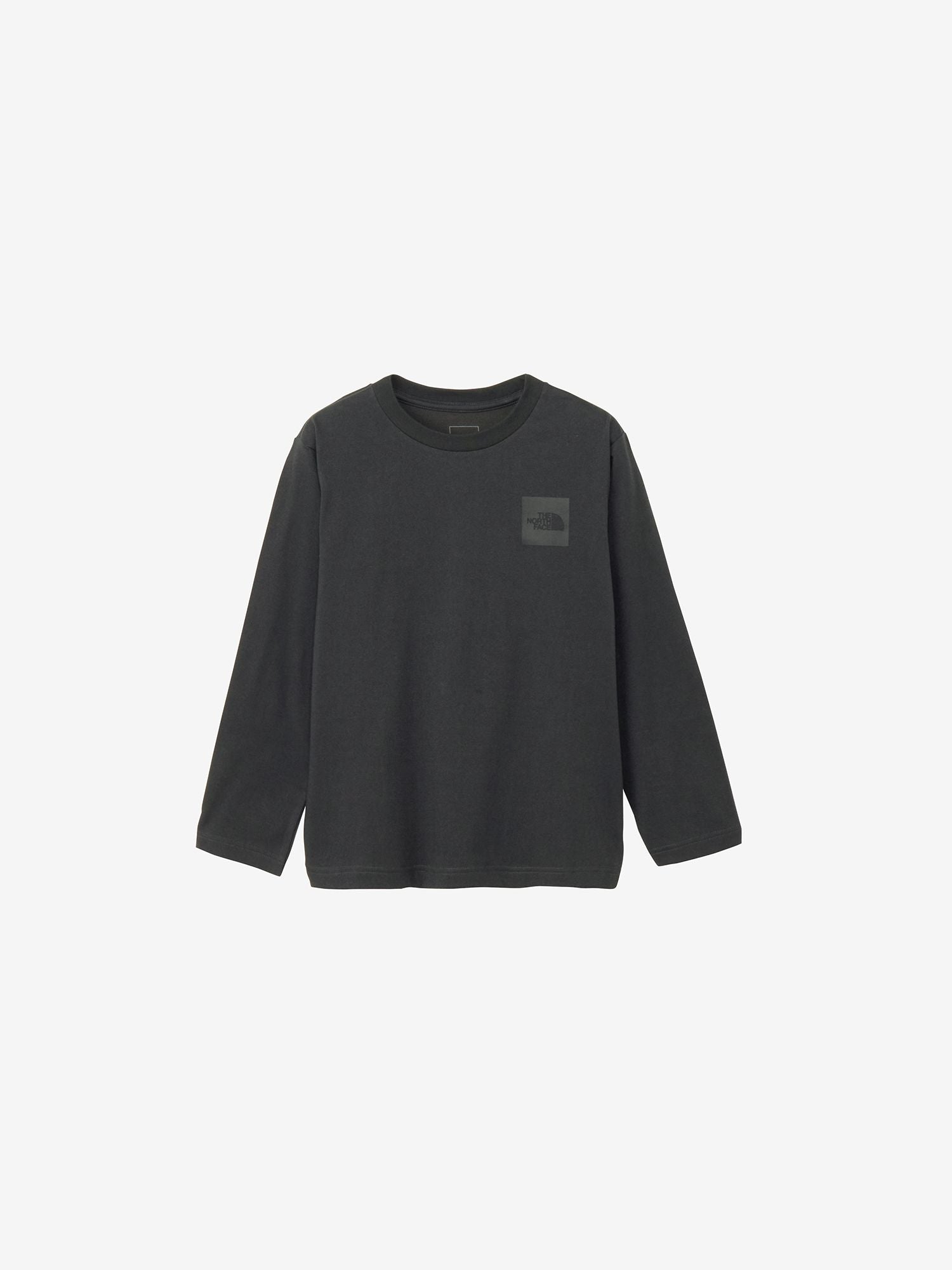 Long Sleeve Small Square Logo Tee (Kids) - Asphalt Gray