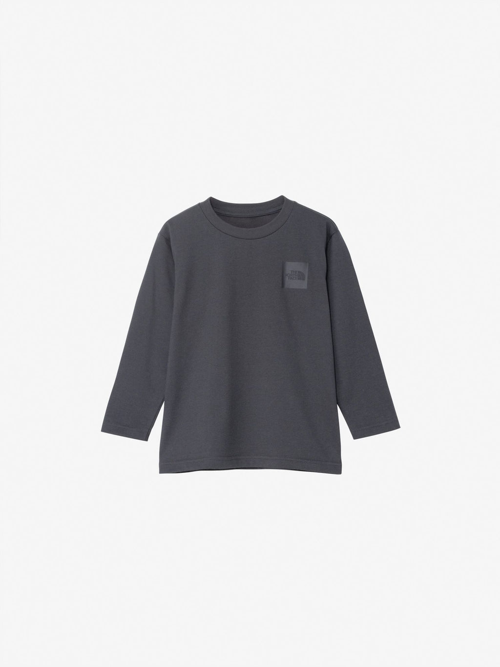 Toddler Long Sleeve Small Square Logo Tee (Kids) - Asphalt Gray