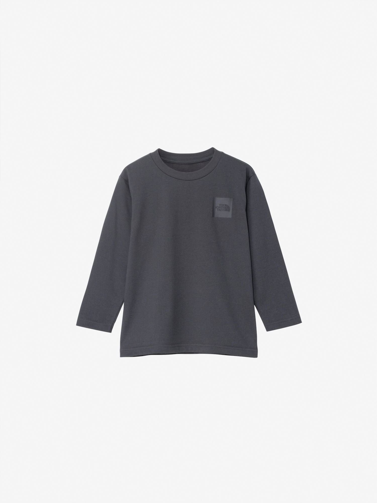 Toddler Long Sleeve Small Square Logo Tee (Kids) - Asphalt Gray