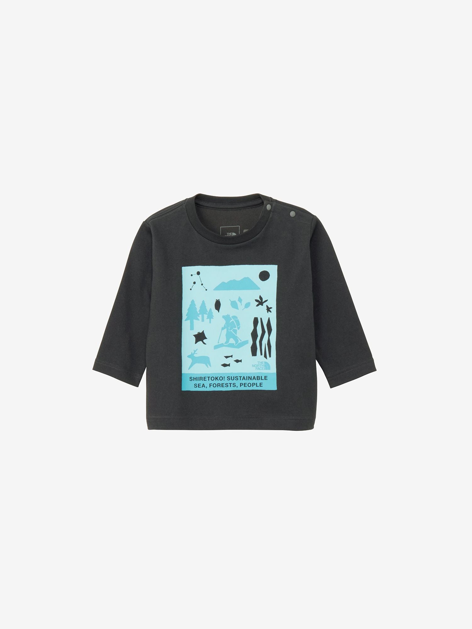 Long Sleeve Shiretoko Toko Tee (Baby) - Asphalt Gray