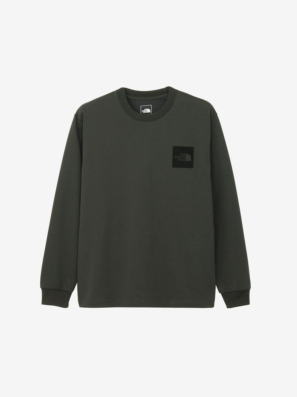 Long Sleeve Square Logo Tee (Unisex) - Asphalt Gray