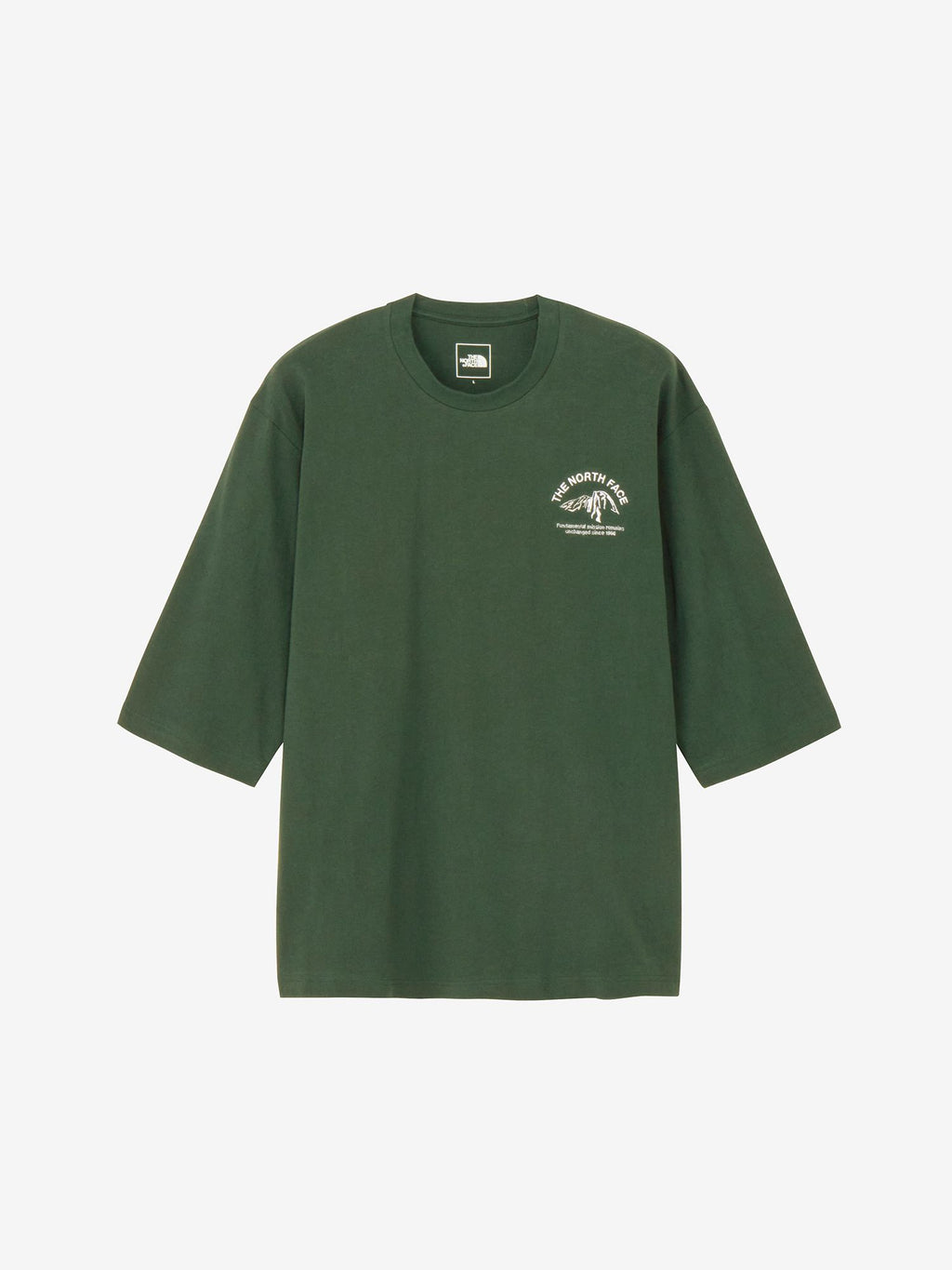 Quarter Sleeve One Point Logo Tee (Unisex) - Alpine