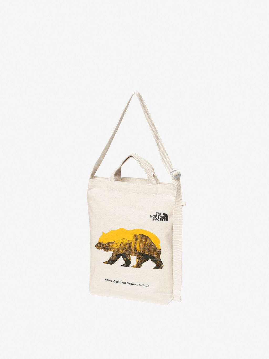 Organic Cotton Tote (Kids) - Natural x CA Bear Print