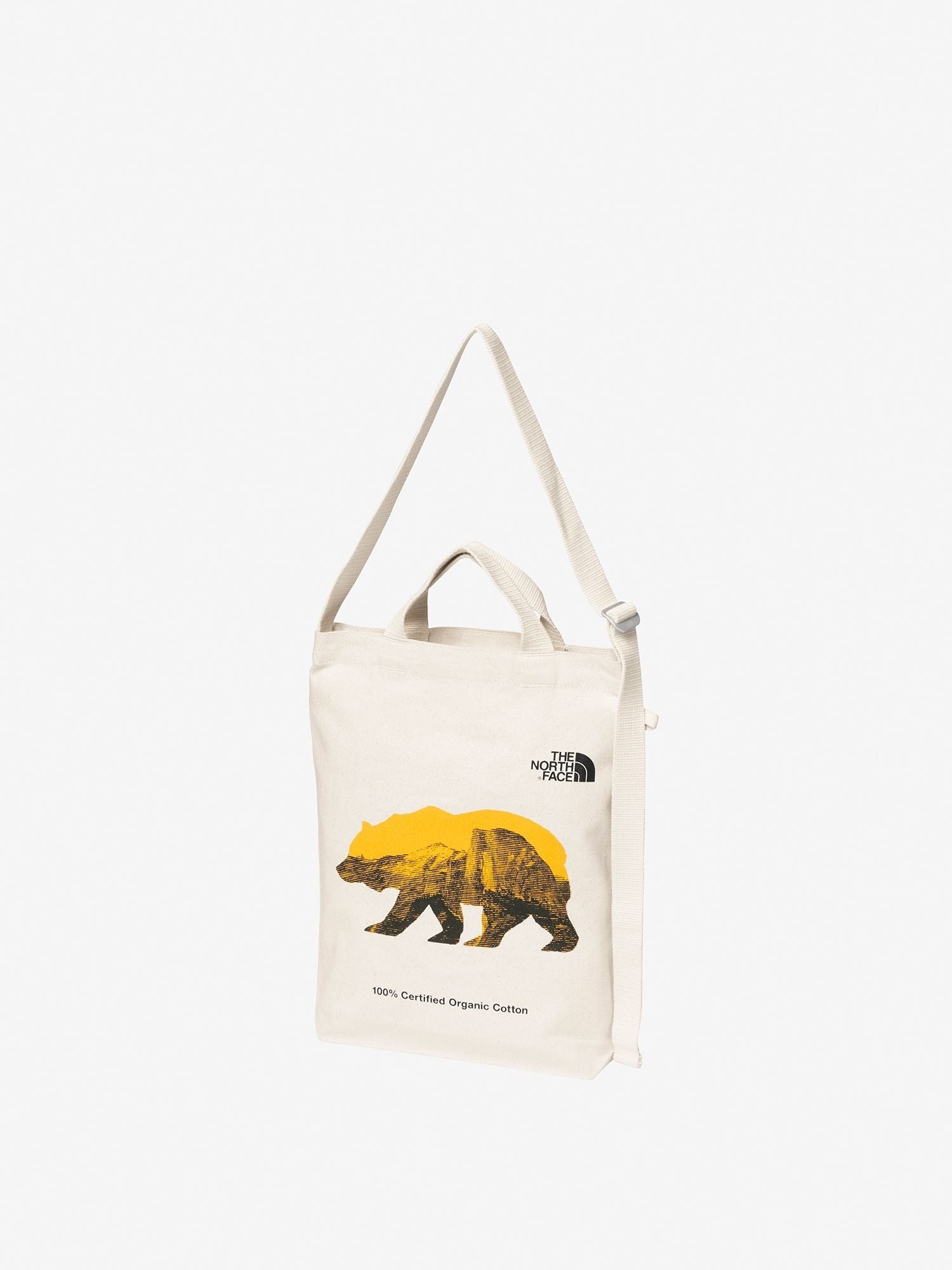Organic Cotton Tote (Kids) - Natural x CA Bear Print