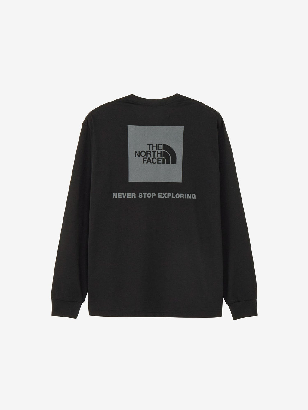 Long Sleeve Back Square Logo Tee (Men) - Black x Black