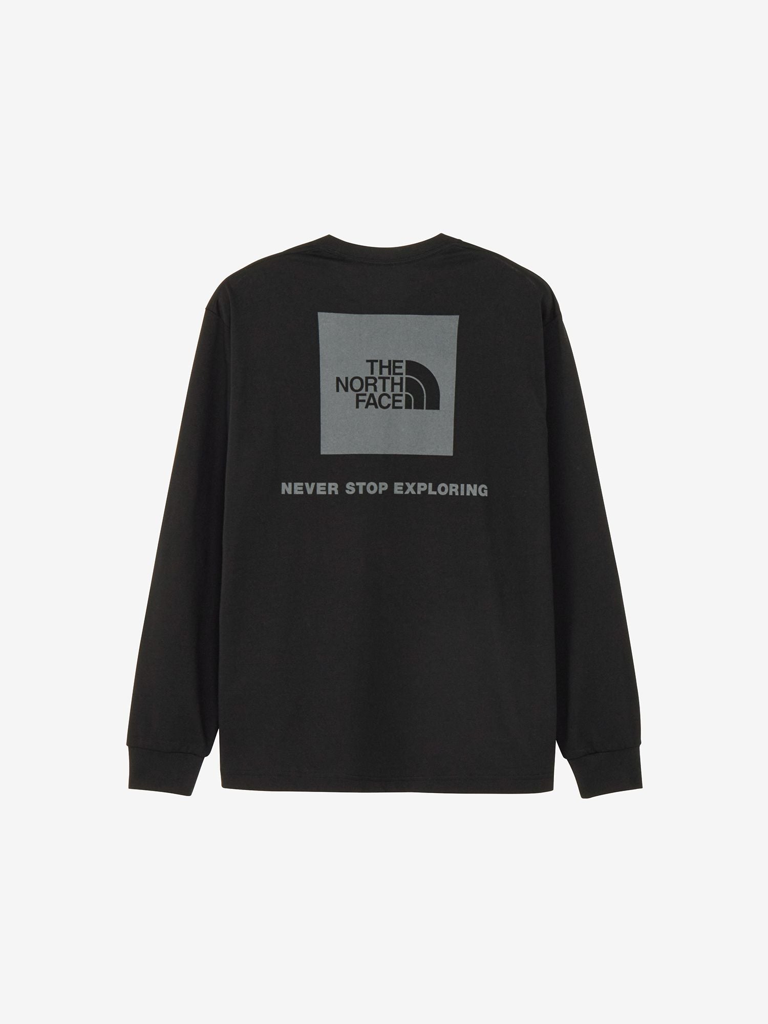 Long Sleeve Back Square Logo Tee (Men) - Black x Black