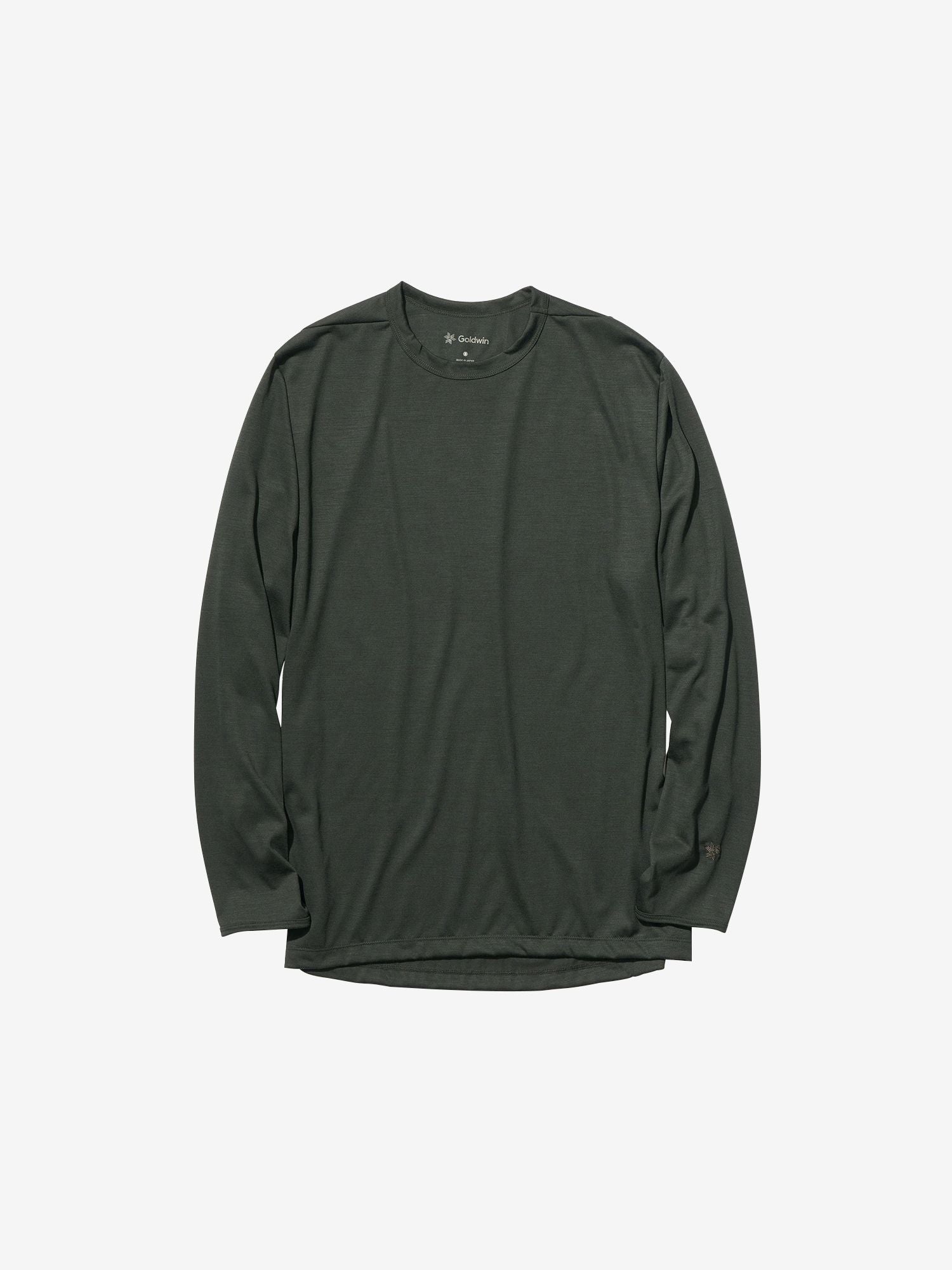 Wool Long Sleeve T-shirt (Unisex) - Moss Agate