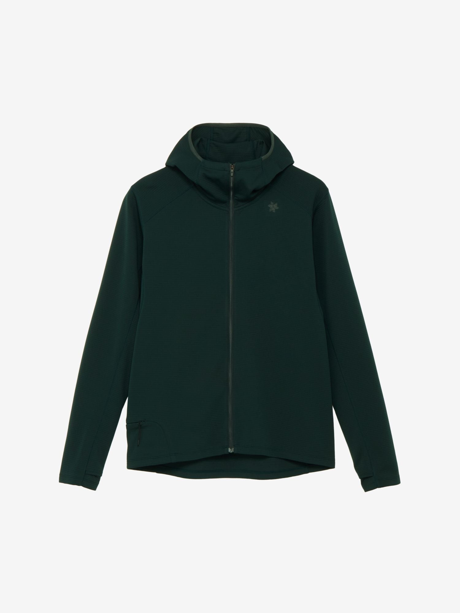 Dual Layered Long Sleeve Hoodie (Unisex) - Deep Cypress