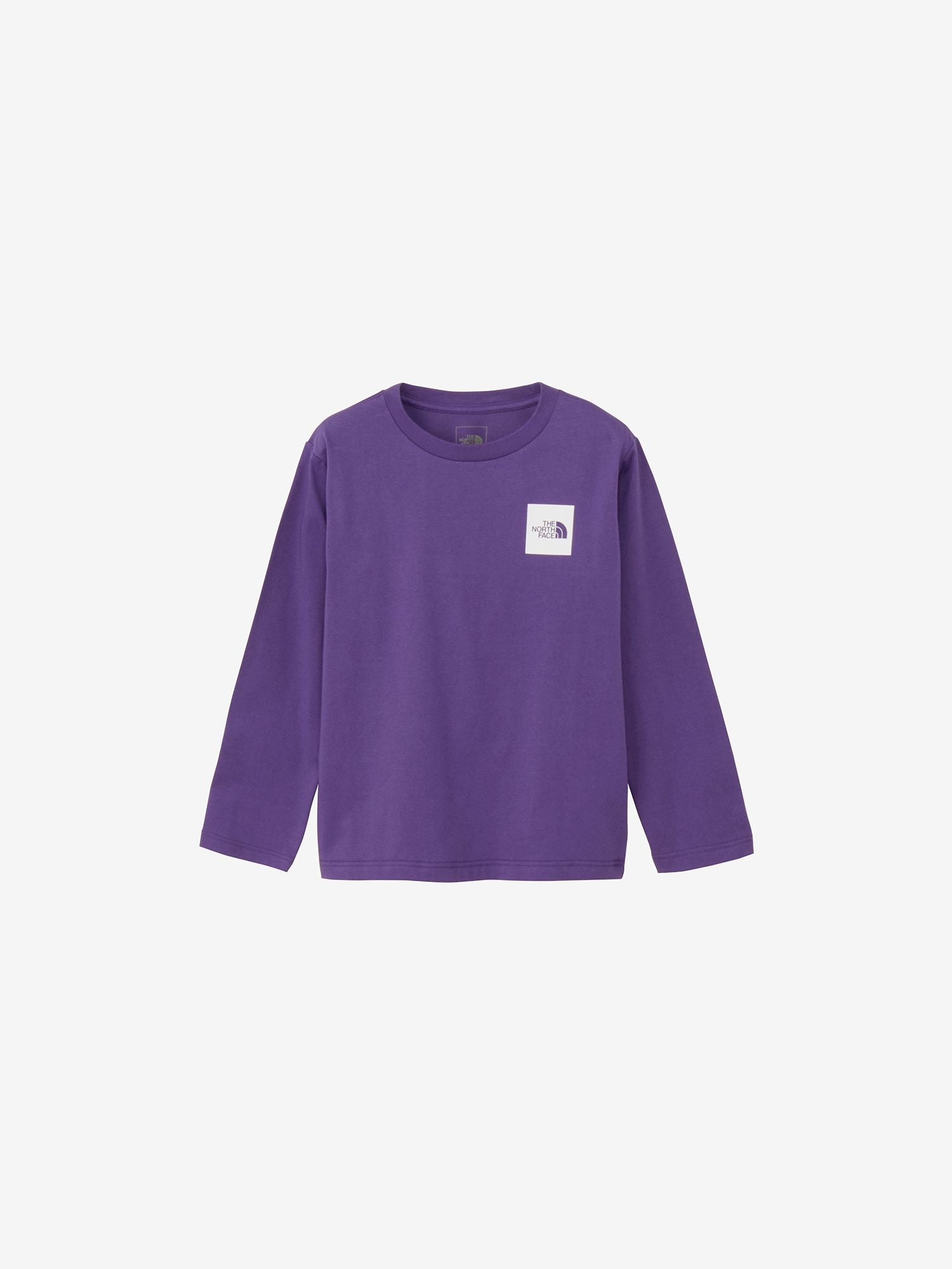 Long Sleeve Small Square Logo Tee (Kids) - TNF Purple