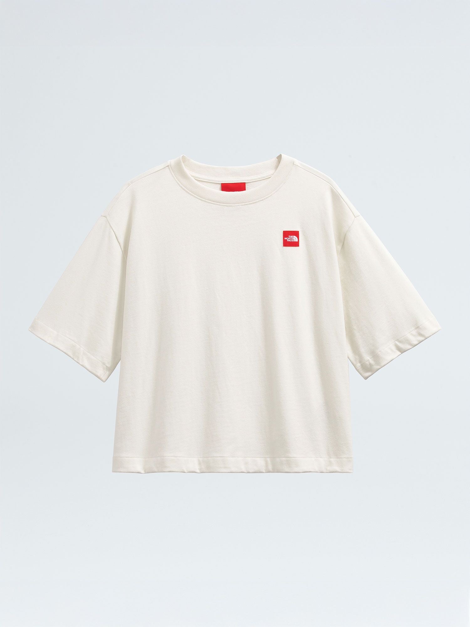 Red Box Short Sleeve Boxy Tee (Women's) - White Dune