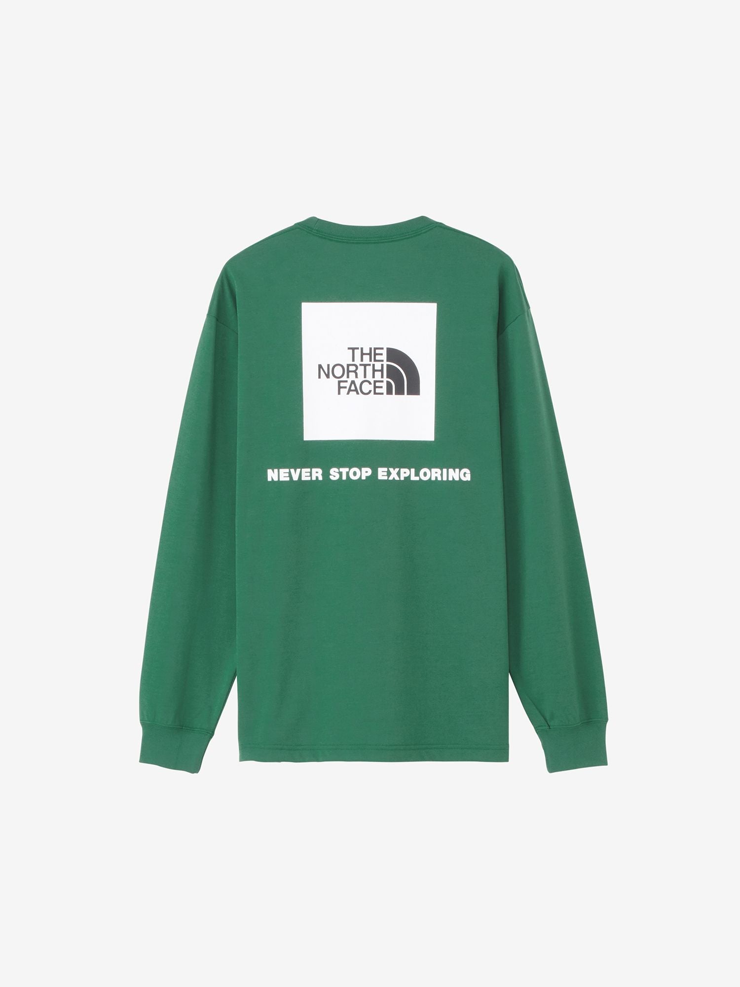 Long Sleeve Back Square Logo Tee (Men) - Mix Gray x Gray