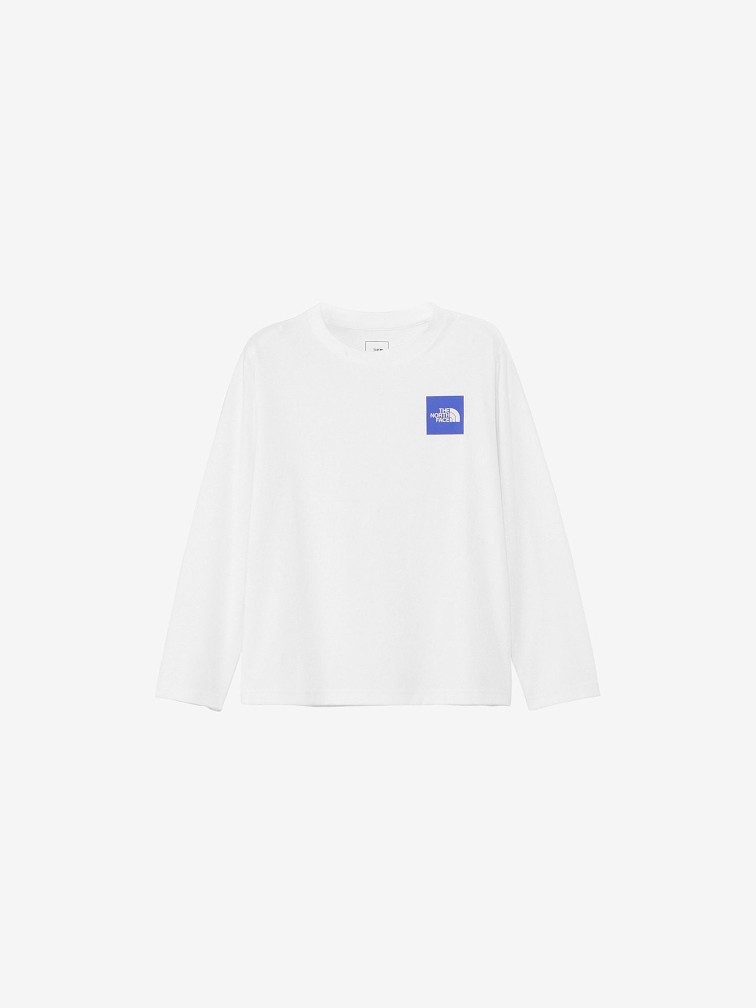 Long Sleeve Small Square Logo Tee (Kids) - White 3