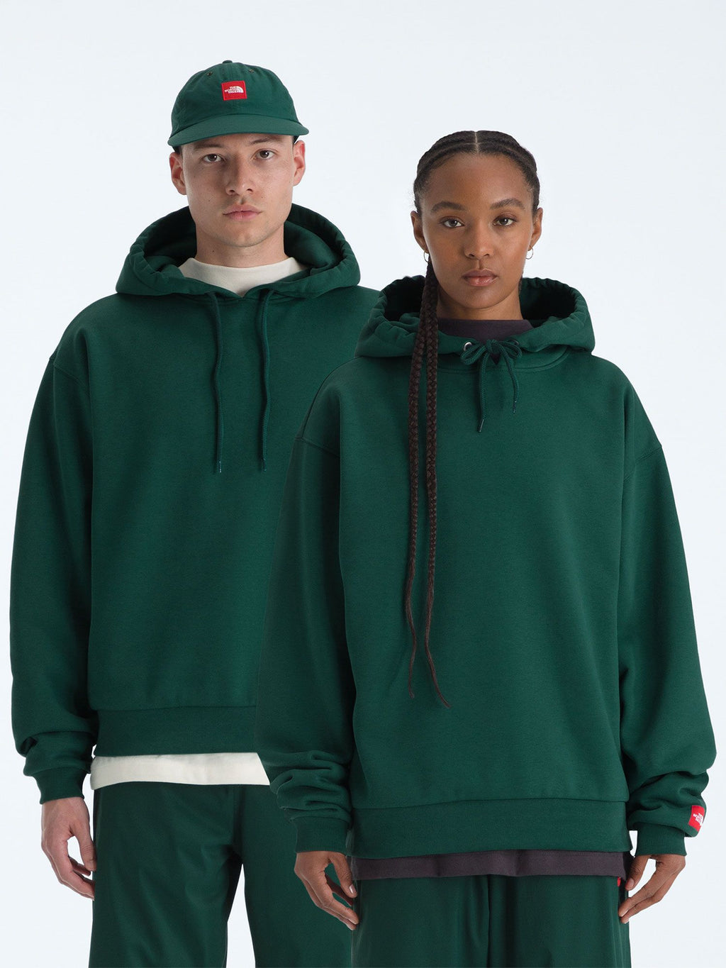 Red Box Sweat Hoodie (Unisex) - Hunter Green
