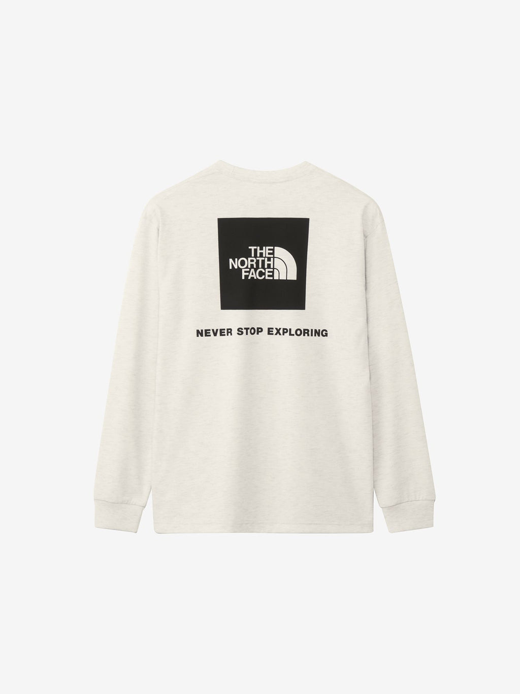 Long Sleeve Back Square Logo Tee (Men) - White x Black