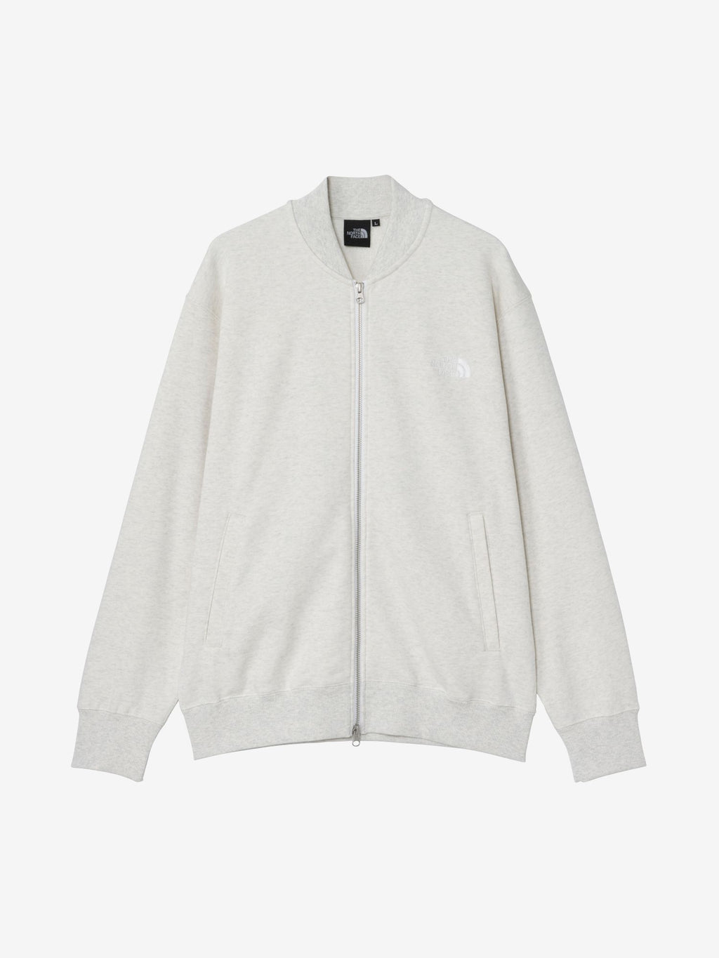 Heather Bomber Sweat Jacket (Unisex) - White Mix Gray
